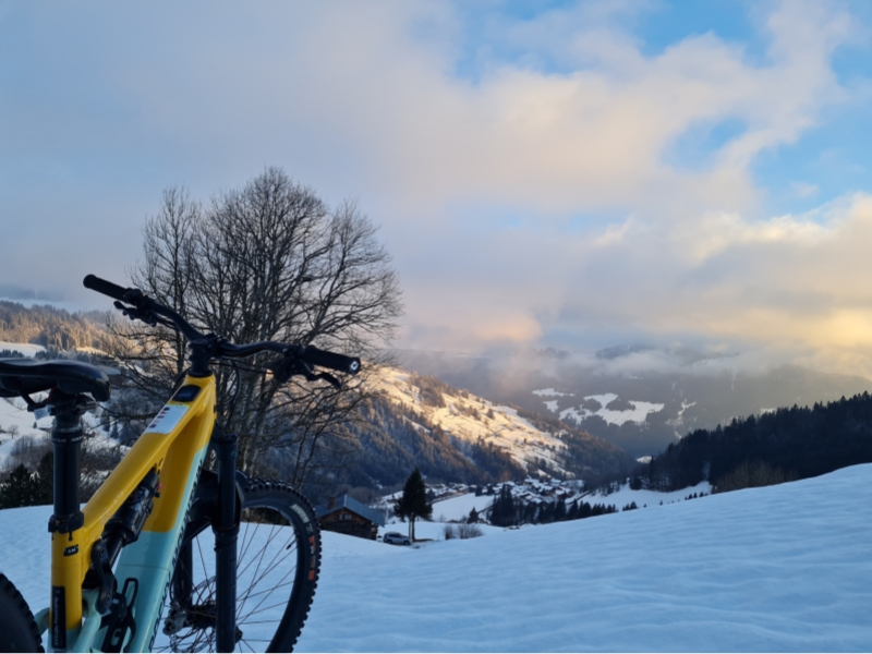 vtt neige janvier aravis altitude