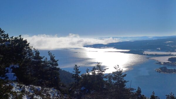 Lac Naussac en hiver pour VTT