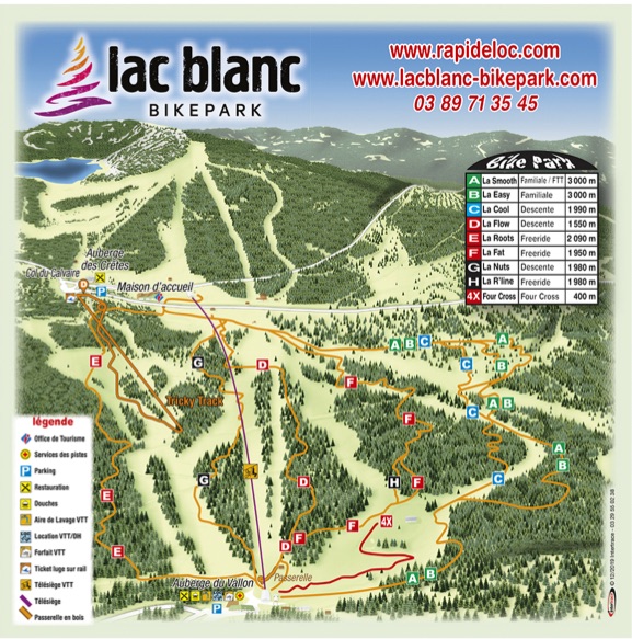 plan pistes vtt descente dh le lac blanc vosges ouverture avril