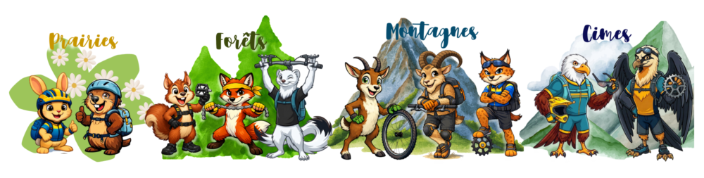 niveaux cours VTT enfants Club Annecy Arav'e-Bike X Filliere Aventures